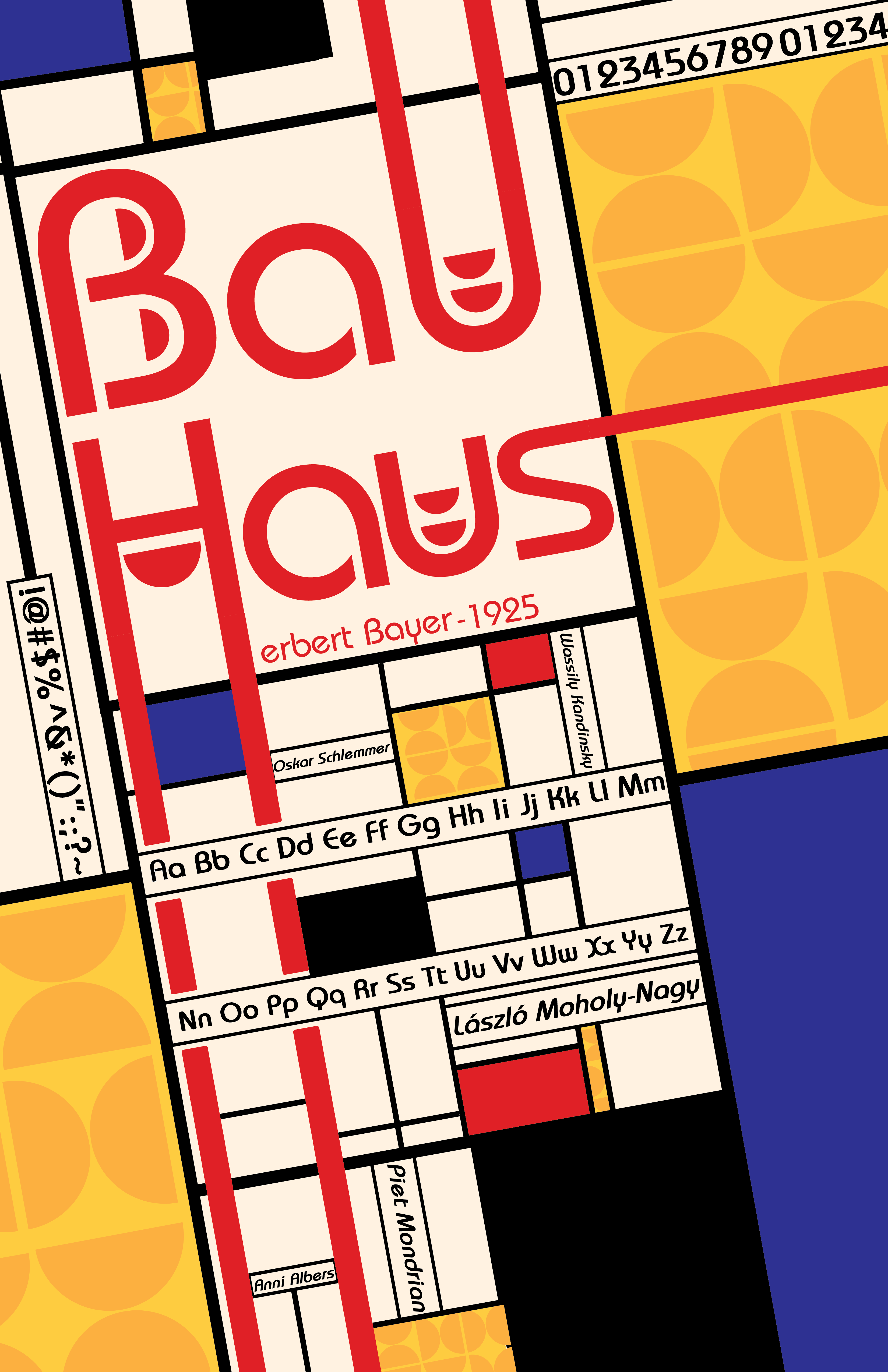 Bauhaus Poster bauhaus design font graphic design illustration typeface typography