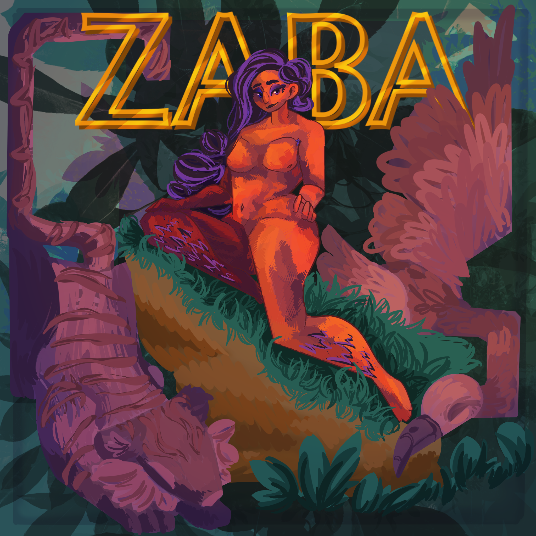 Glass Animals - Zaba Album branding design digital design graphic design illustration