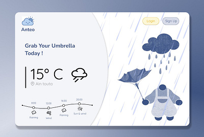 Anteo – Weather UI 🌧️☂️ mobileapp ui weather weatherapp