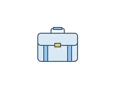 Work Bag Icon - Business Icon Animation animation bag bag work flat icon lottie lottiefiles paper work
