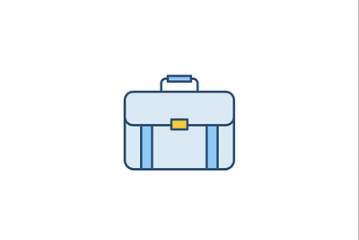 Work Bag Icon - Business Icon Animation animation bag bag work flat icon lottie lottiefiles paper work
