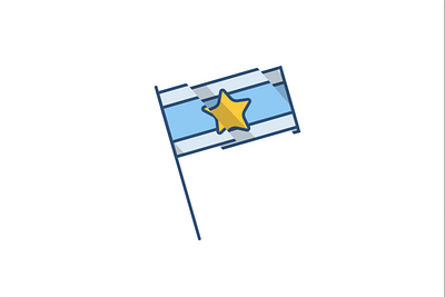 Goal/Target Waving Flag – Business Icon Animation animation business flag goal kpi lottie lottiefiles star target wave