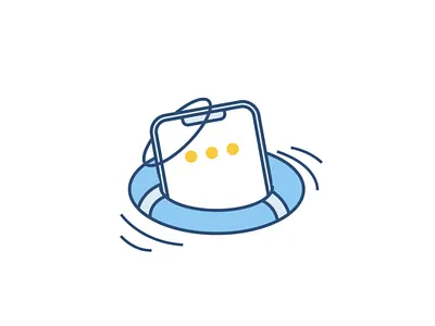 Phone Floating on Life Buoy – Business Icon Animation animate animation branding design flat design gradient graphic design icon illustration load loading lofe buoy logo lottie lottiefiles phone svg ui waiting water