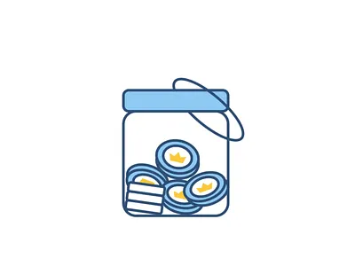 Save Money - Business Icon Animation animate animated animation bank branding coin design donation flat design gradient icon illustration jar lottie lottiefiles money piggy bank save svg ui