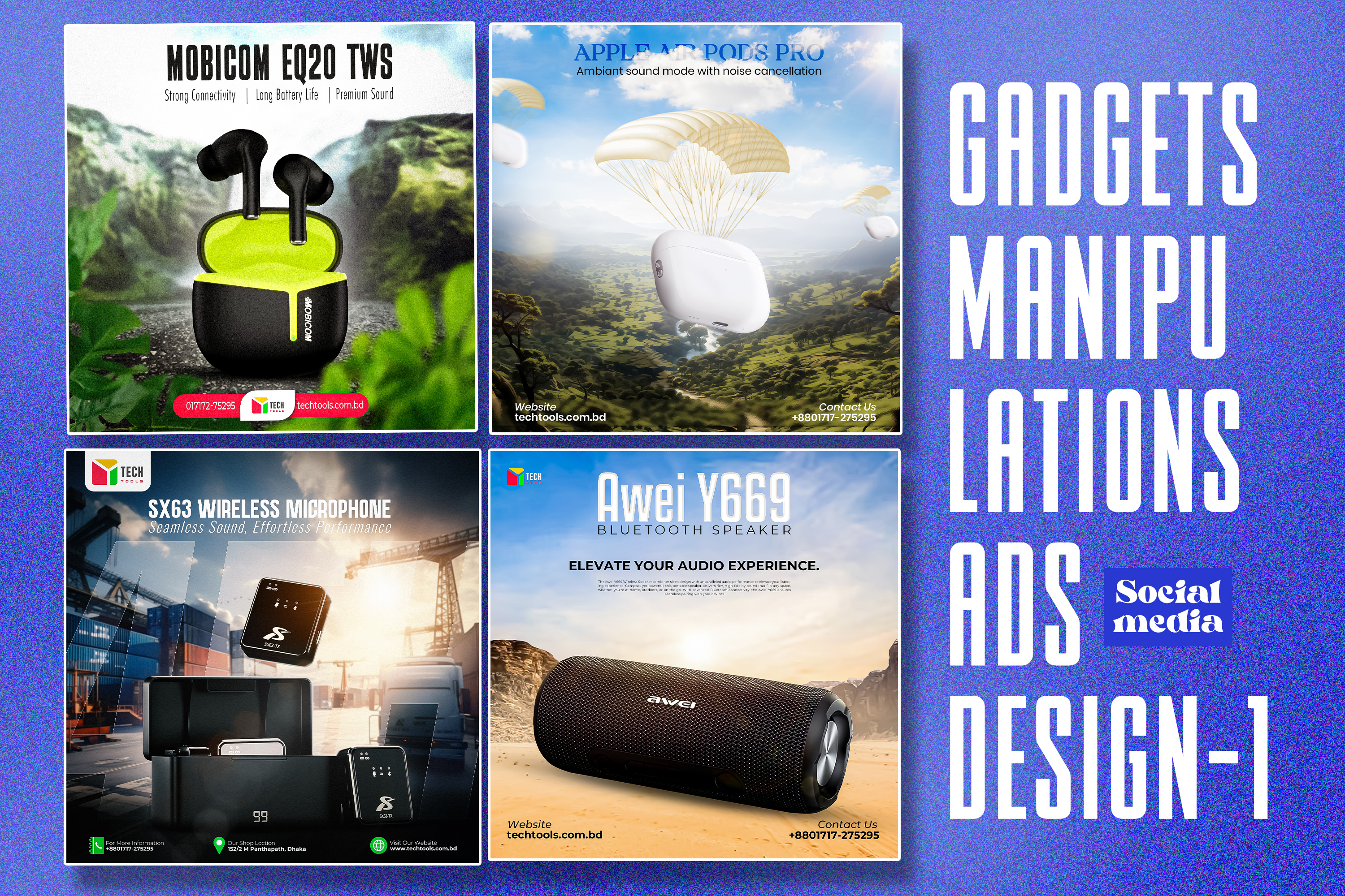 Gadgets Ads Social Media Post Design - 1 ads ads banner banner gadget gadgets graphic design manipulation manipulations media motion graphics post social social media ads social media post design