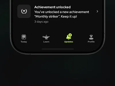 Tab Bar design for a Genie-themed educational app aladdin app branding clean dark edu app education educational genie learn mobile app mobile app design mobile design short videos tab bar tabbar ui uitabbar ux design vertical