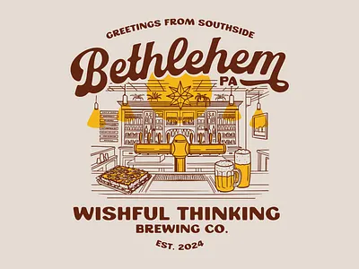 Brewery Shirt Design beer shirt bethlehem brewery brewery design craft beer lehigh valley shirt design tshirt design wishful thinking
