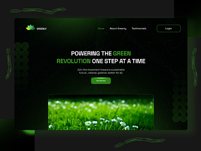 GREENLY HERO SECTION earth green nature ui