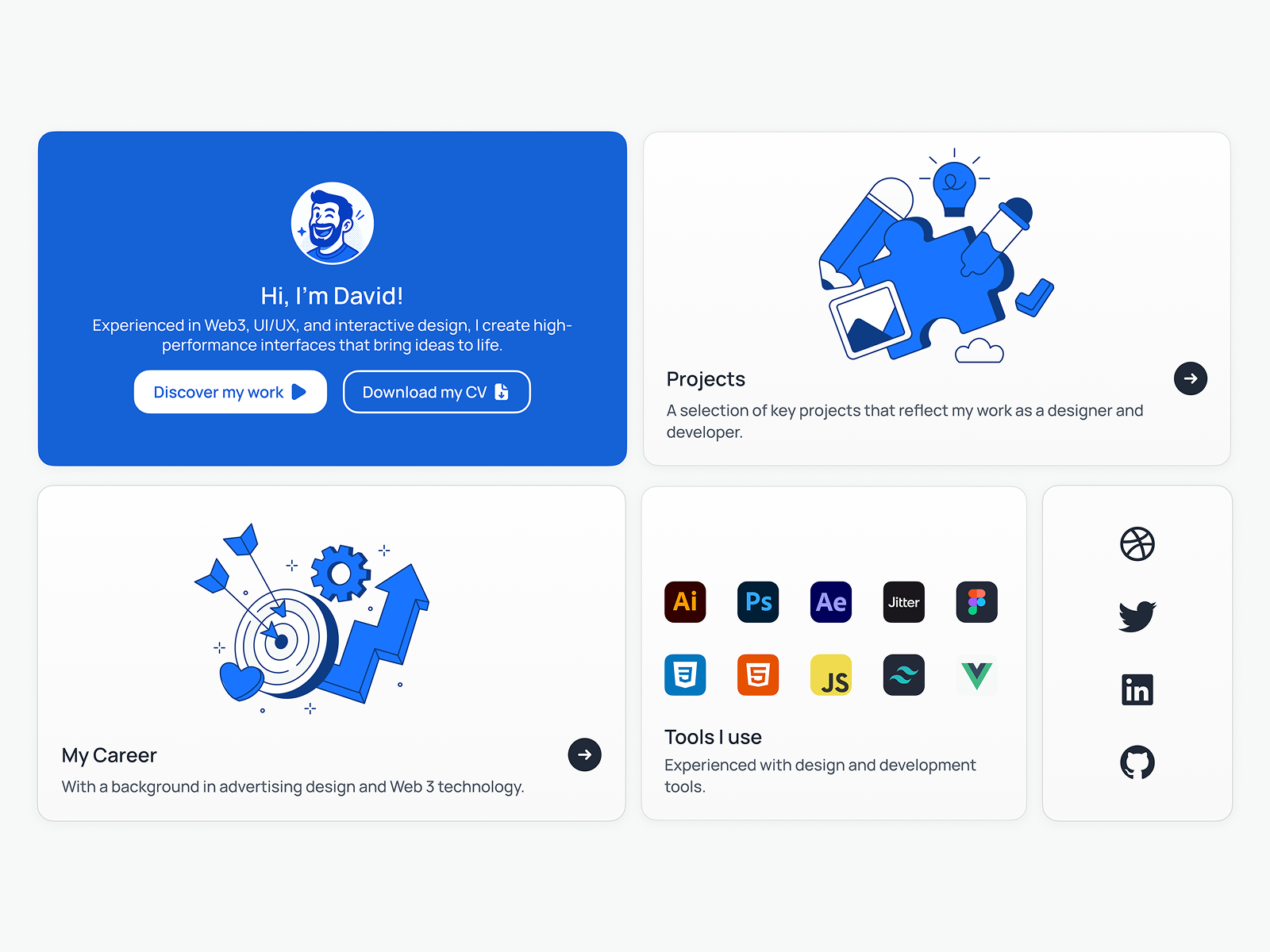 Bento Grid Porfolio bento grid portfolio ui ux