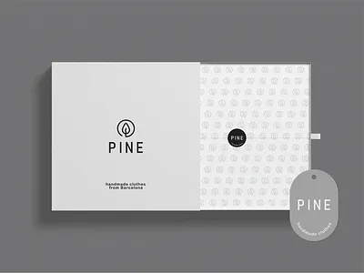 Corporate box designed for a handmade clothing brand. box brand brand concept brand identity branding branding for fashion corporate box design graphic design logo logo design logo on product minimal minimal branding minimal logo mockup pattern slow fashion sustainable fashion visual brand