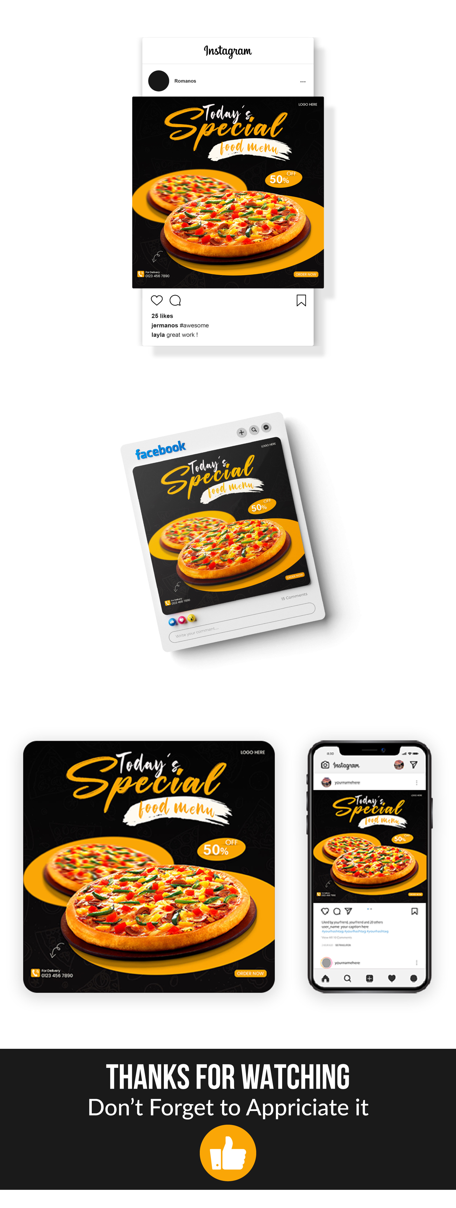 Food Social Media Post advertising branding design instagram marketing post post design social media design social media post socialmedia