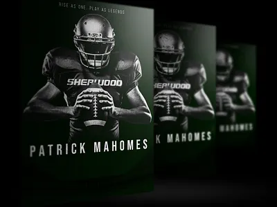 Fierce Football Poster – Patrick Mahomes Edition american football brand identity branding design graphic graphic design illustration logo logo design poster poster design sports graphics ui vector