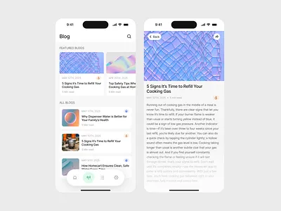 Blog Page - Mobile blog page figma mobile ui