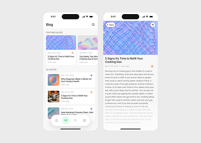 Blog Page - Mobile blog page figma mobile ui