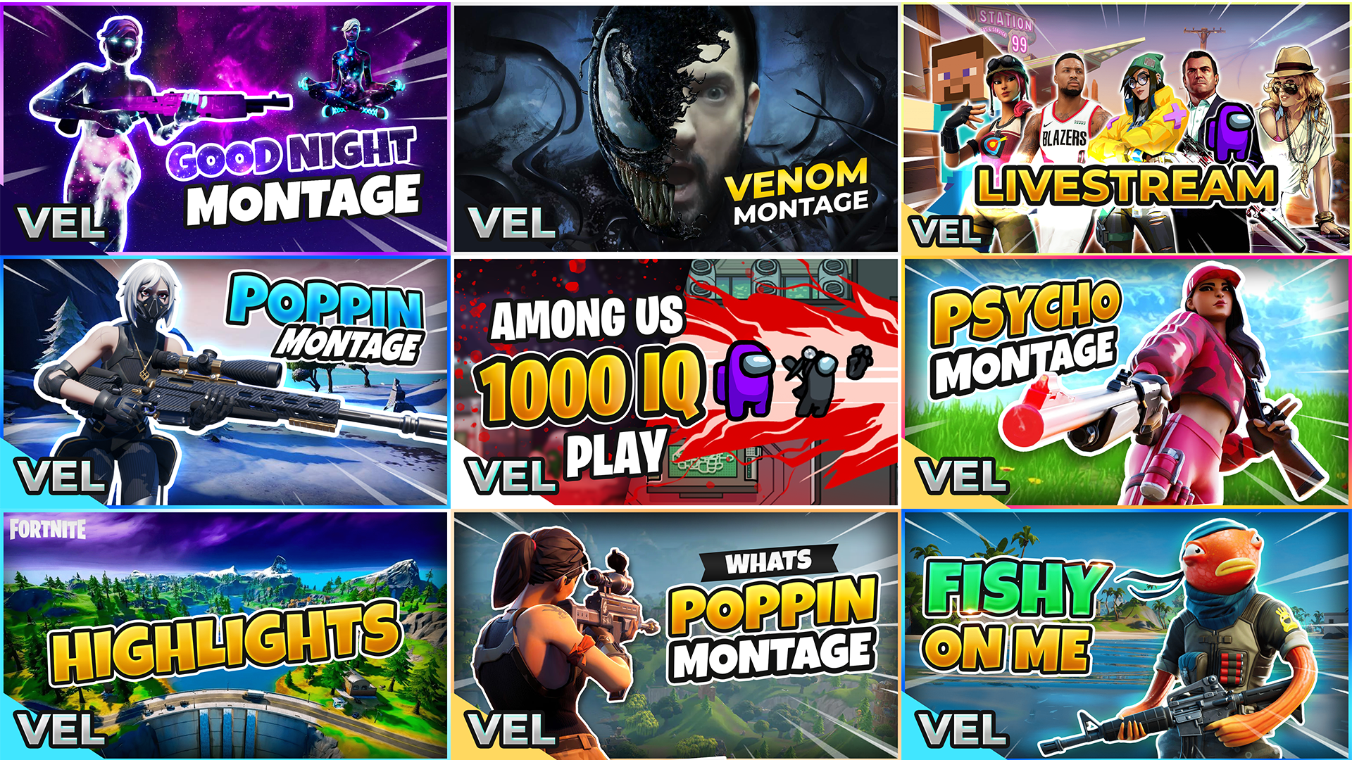 Example of Creative Youtube Gaming Thumbnails