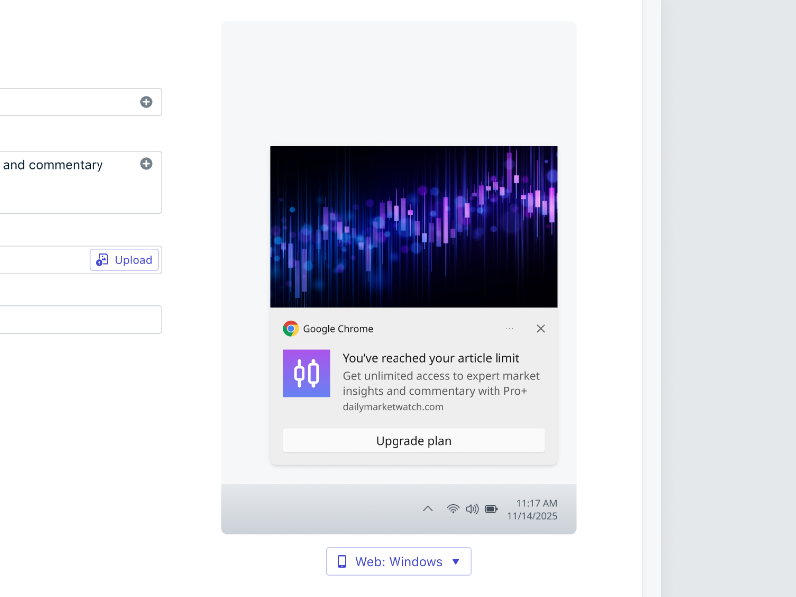 Message Preview Devices message messaging notification onesignal product design push ui web