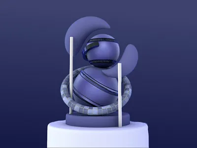 Geometric Abstraction - 3D Render 3d 3d art 3d art work 3d design 3d fantasy decor 3d geometric shapes 3d sphere abstract art blue creative form geometric minimal design minimalist modern modern art ring shapes sphere