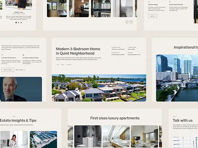Real estate website design agency agency website clean landing page minimal minimalist real estate real estate landing page real estate website ui designer webdesign website design website designer
