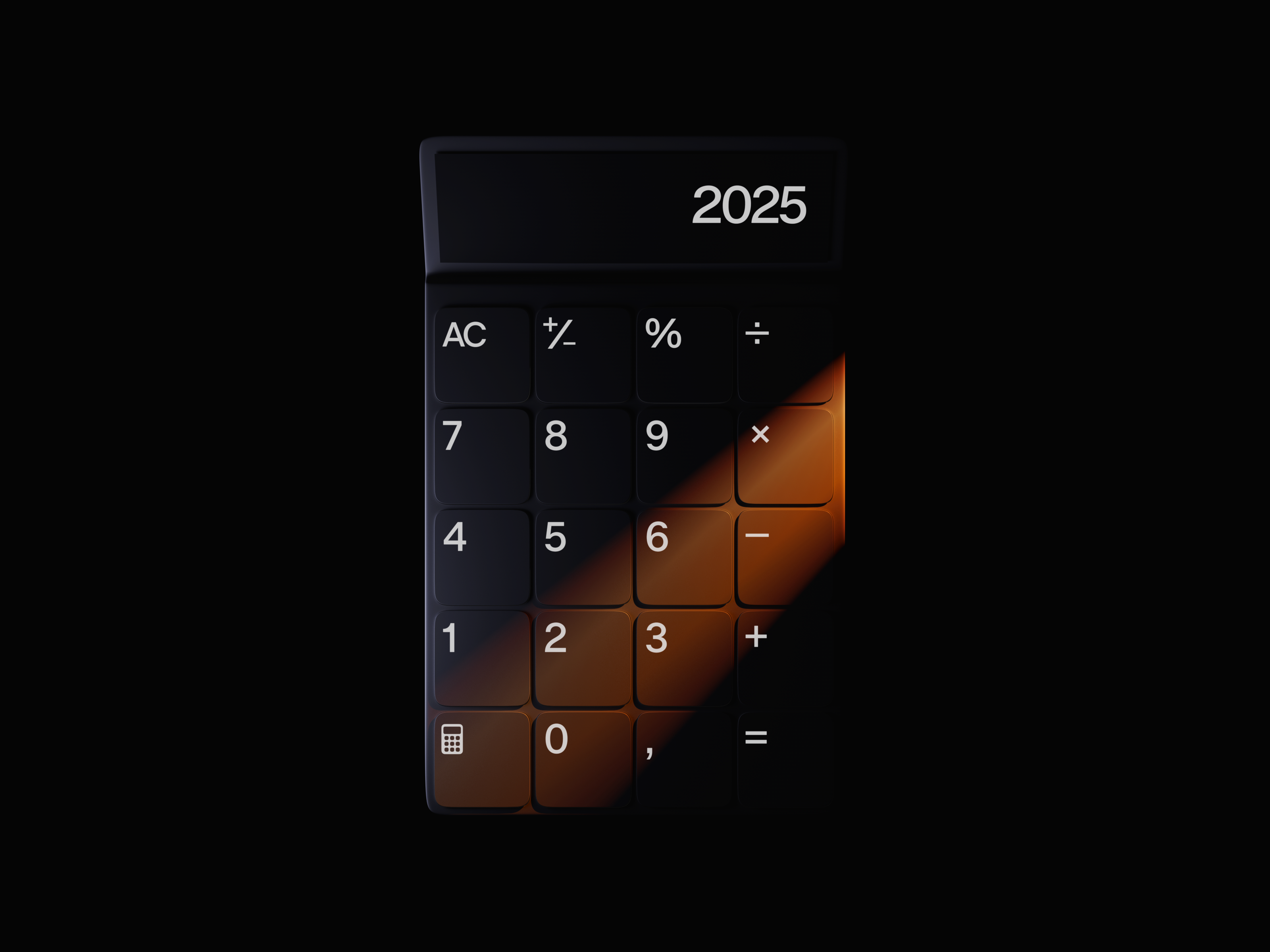 Calculator 3d calculator cinema 4d cinema4d design illustration ui