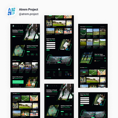 Futsal - Landing Page Soccers atrem project figma mobile app ui ui design uiux user interface ux ux design web design