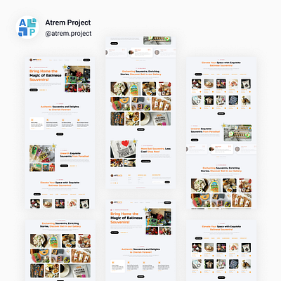 Oleh-Oleh Khas - Landing Page Food atrem project figma mobile app ui ui design uiux user interface ux ux design web design