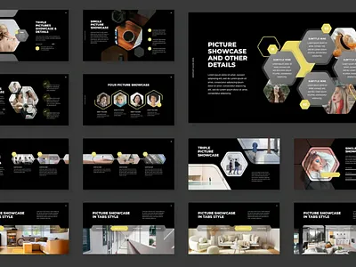 Bee template persentation branding graphic design vector