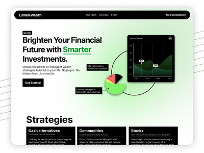 Lumen Wealth landing page concept