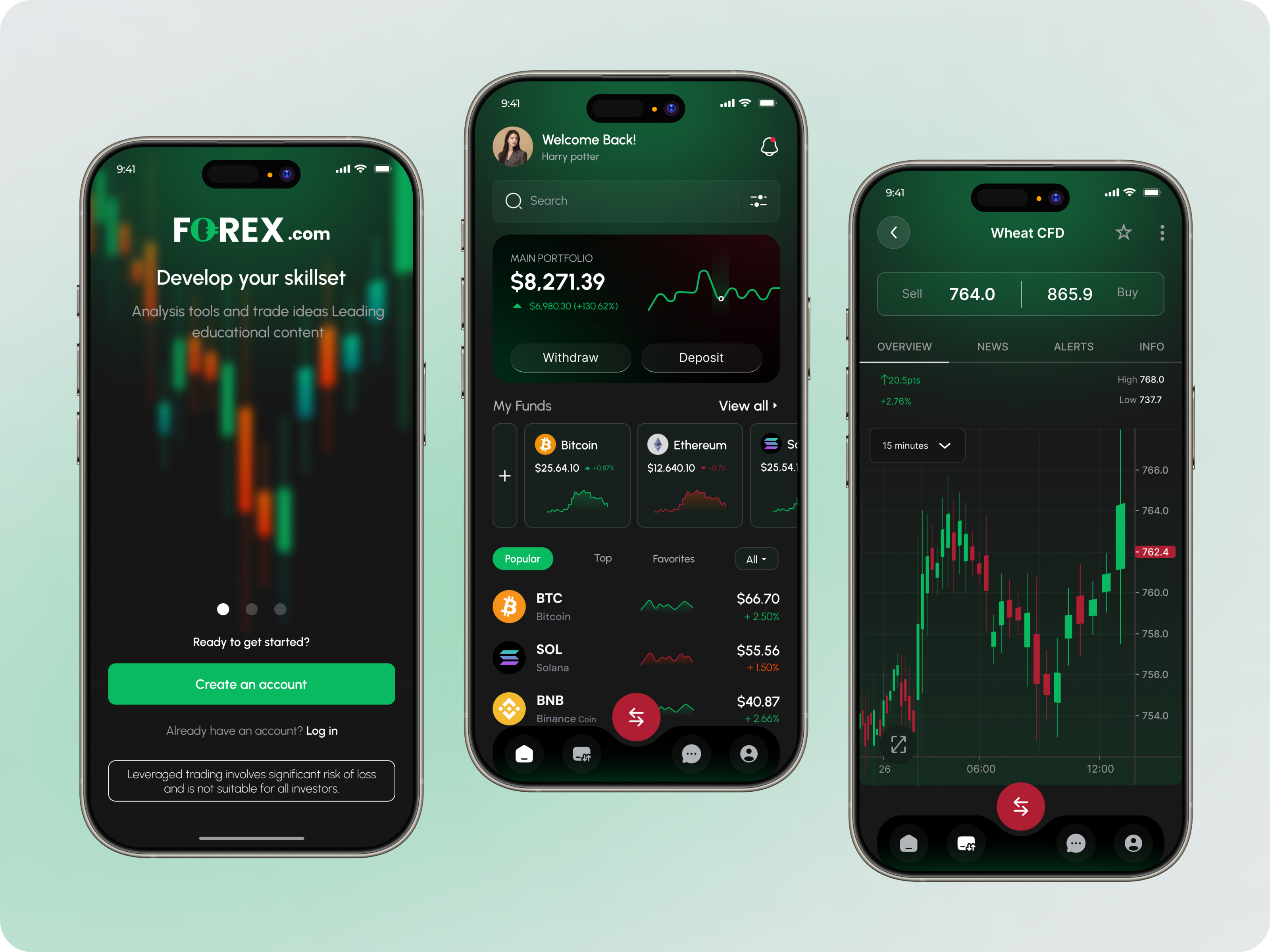 Example of Web3 & Crypto App Design