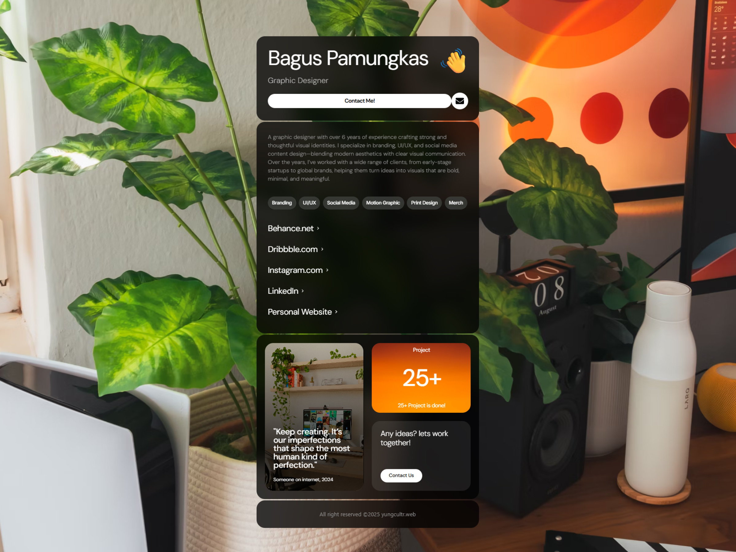 Example of Basic Landing Page Website With Biolink