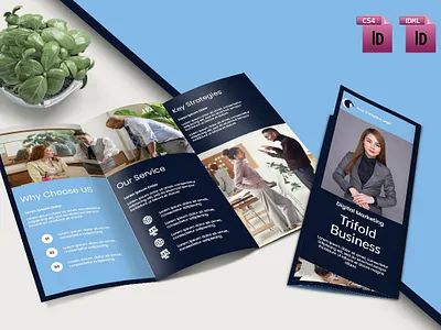 Trifold Business canva brochure trending