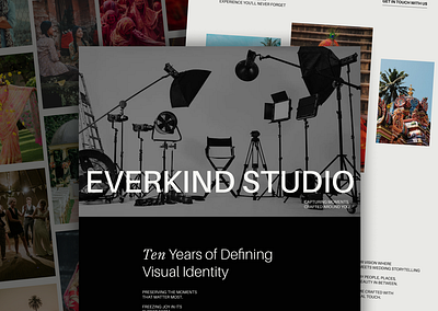 EverKind Studio - photography portfolio figma landing page photography portfolio ui user interaction user interface ux visual design webiste