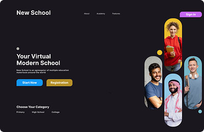 School Web Design app branding design graphic design illustration logo typography ui ux vector