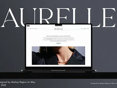 Jewellery Landing Page design figmadesign hero section landing page ui