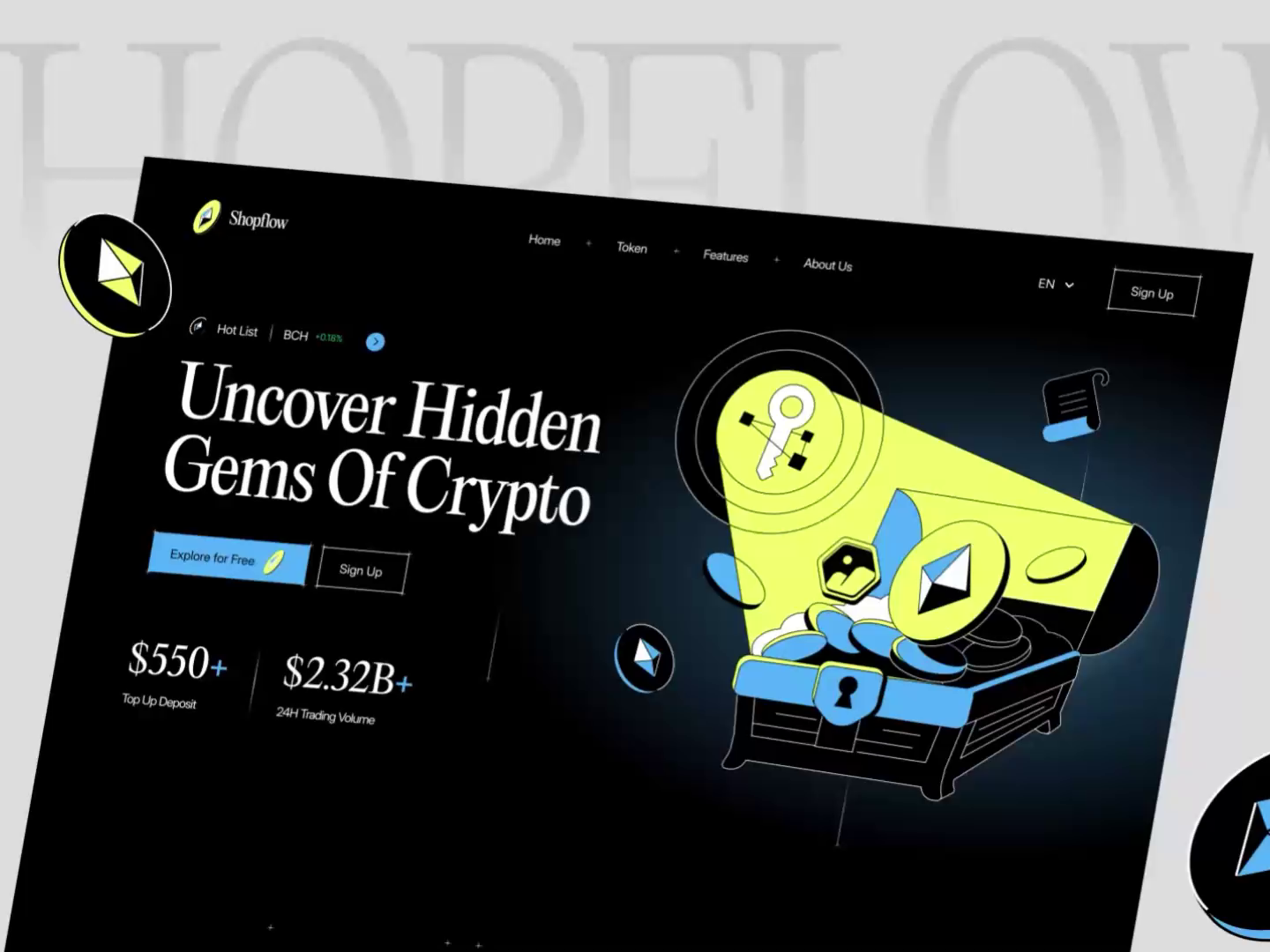 ShopFlow - Crypto Website Landing Page by SlabPixel Designer for SlabPixel  on Dribbble