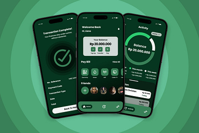LumisBank – Elegant Banking & Finance App UI Kit app application apps banking design digital ewallet finance financial fintech illustration layout mobile money payment technology ui ux wallet