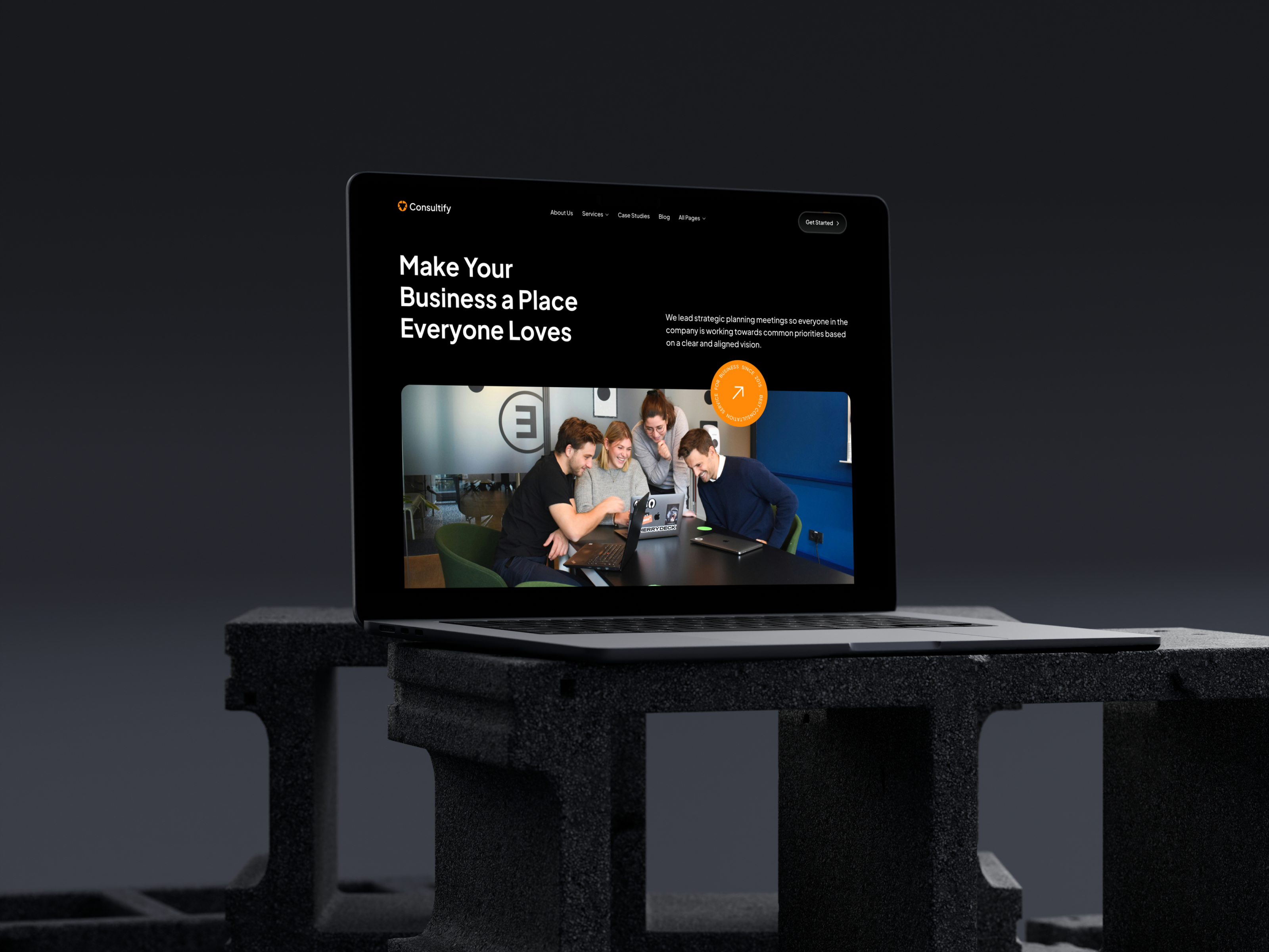 "Consultify" Business & Agency Template about us agency animation branding business consultant consultify digital agency figma framer full landing page graphic design landing page logo startups template ui ui design ux design webflow