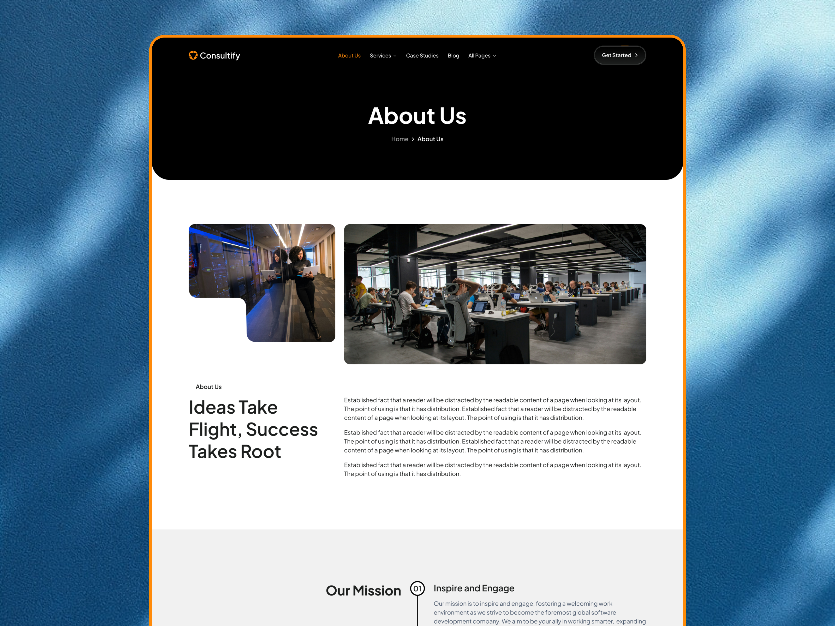 Example of Modern Website Landing Page UI/UX Design