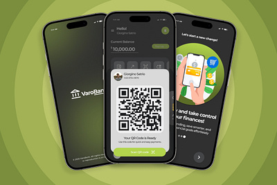 VaroBank – Futuristic Digital Banking App UI Kit app application apps banking design digital ewallet finance financial fintech illustration layout mobile modern money payment technology ui ux wallet