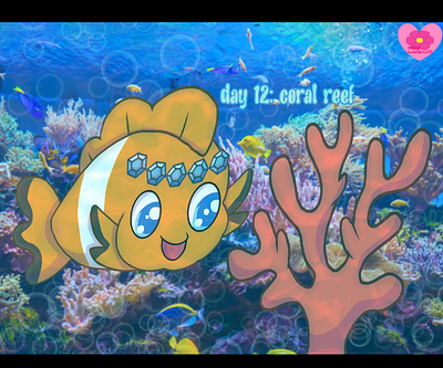 Maycean Day 12: coral reef art post art tag digital art drawing fan art illustration