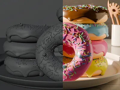 Donuts 3D Animation 3d graphic design motion graphics