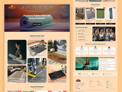 Rubber Mat Landing Page – UI/UX Design branding design ecommercedesign figma graphic design homepage landing page landingpage responsivedesign rubbemat website deisgn rubber mat webdesign rubbermat rubbermat ui rubbermatlandignpage ui ux web webdesign website