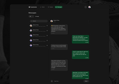 Messaging UI design ui ui design ux ux design