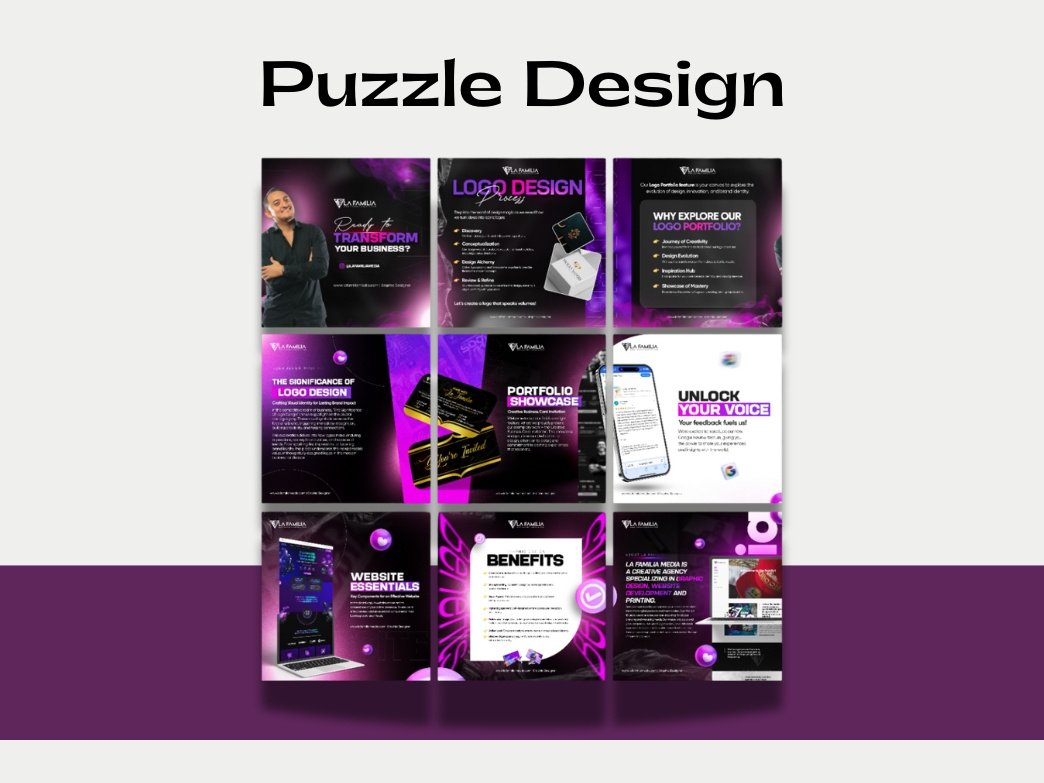 Puzzle - Post Design animation branding design graphic design illustration logo motion graphics photoshop post design puzzle design