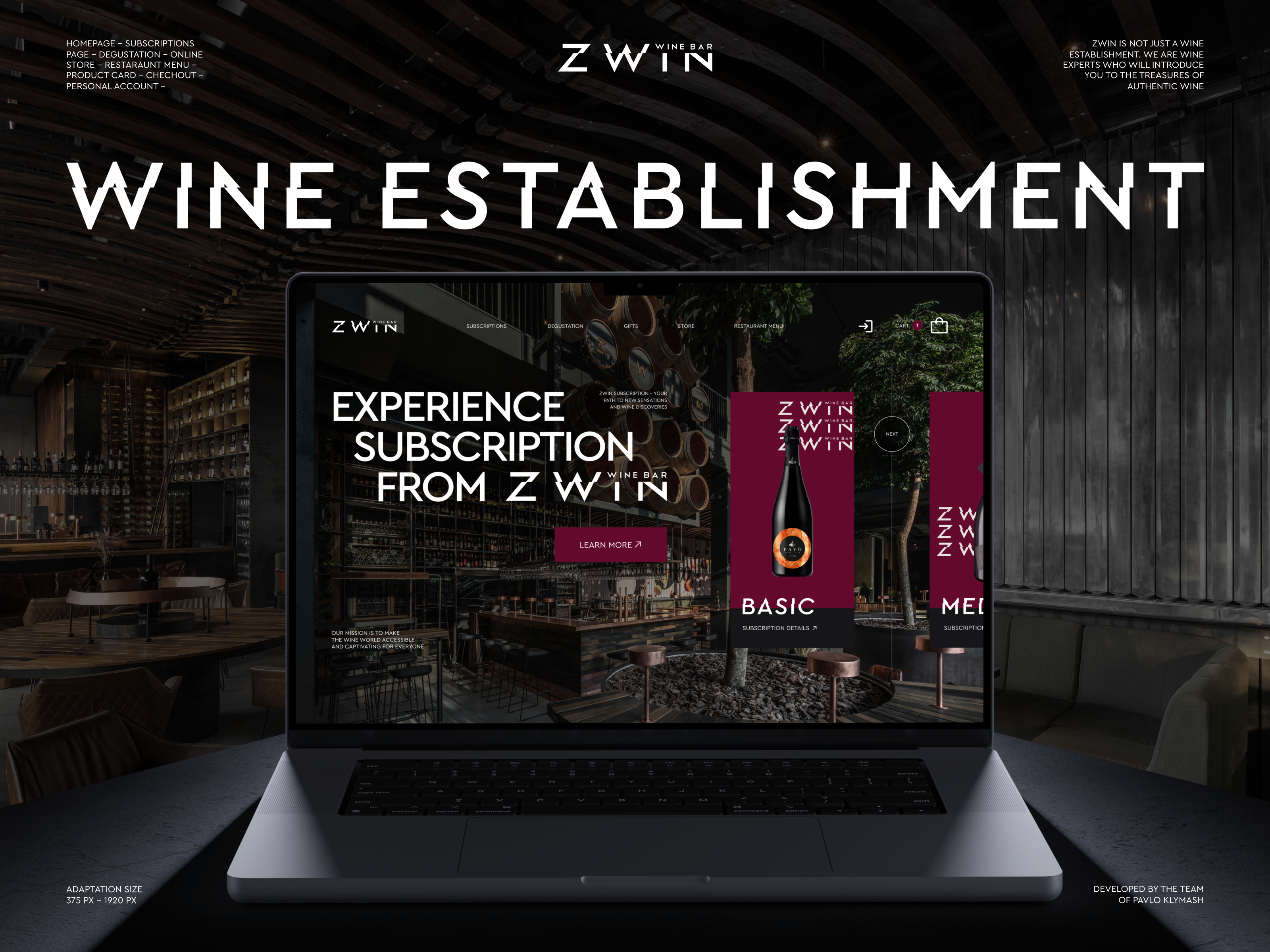 ZWIN | Wine Bar eCommerce Website Design alcoholstore bardesign darkui digitalstore dribbble dribbblepopular ecommercewebsite foodanddrinkdesign landingpagedesign minimalwebdesign modernwebdesign onlinestoredesign premiumdesign responsivewebdesign restaurantwebsite uiuxdesign uxuidesign webdesign wine winewebsite