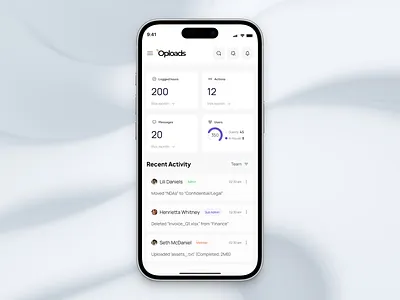 Responsive Activity Logs Dashboard dashboard graphic design mobile ui visual web app web design