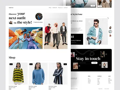 StyleZone – Fashion E-commerce Web Design branding design graphic design icon illustration logo minimal ui ux vector