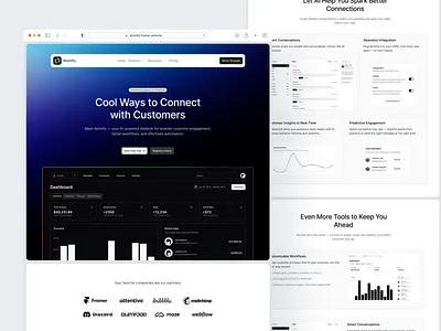 Atomify - SaaS Landing Page UI Design design ui design ui ux framer framer template hero section landing page landing page ui saas ui website wordpress