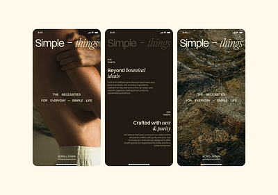 Mobile UI Design for Luxury Brand branding minimalist design mobile design ui web design