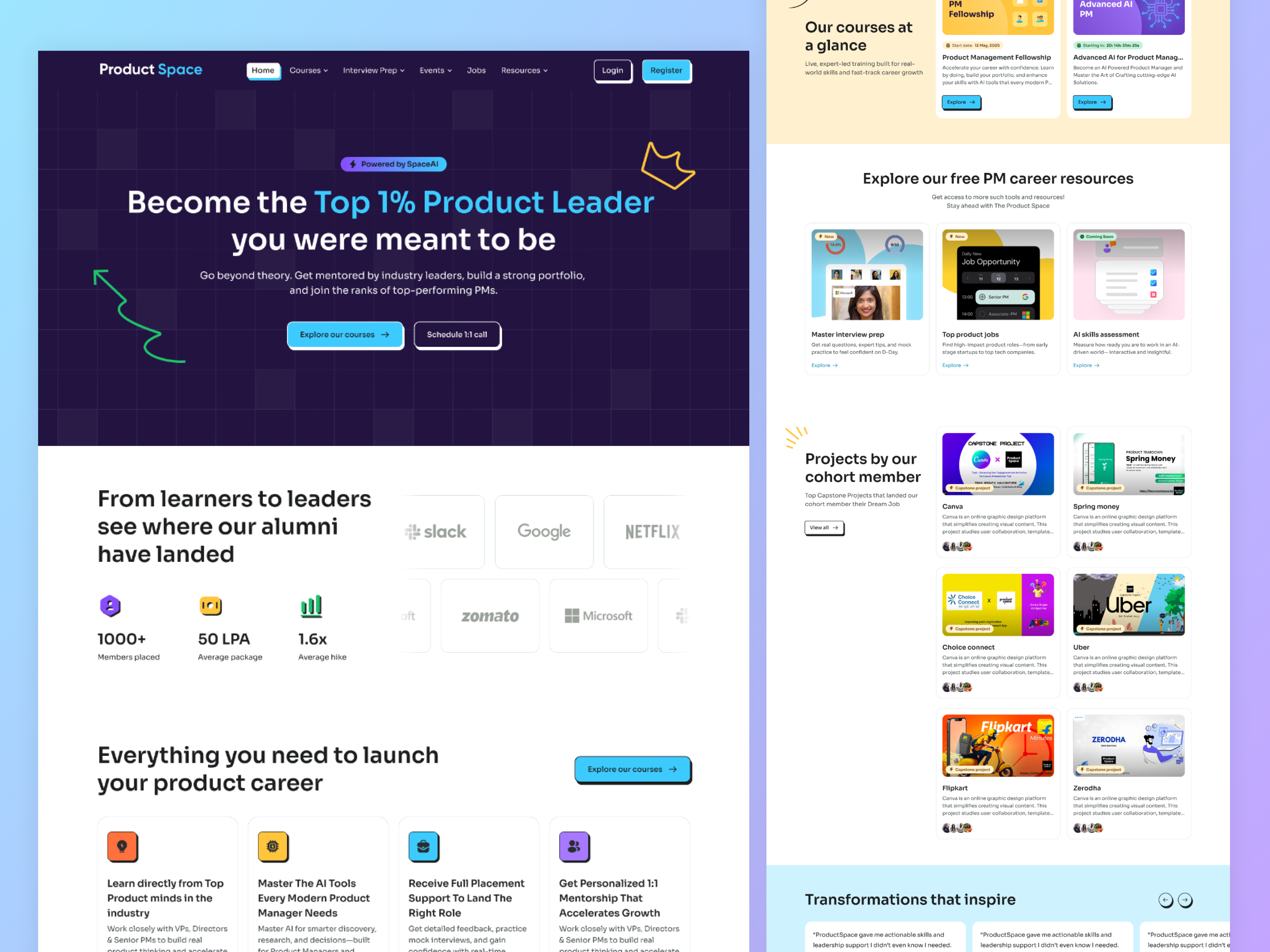 E-Learning Platform Landing Page UI/UX Design adobe xd agency website blue e learning figma landing page landing page design modern website purple trending web design trending website ui design ux design web design website website design
