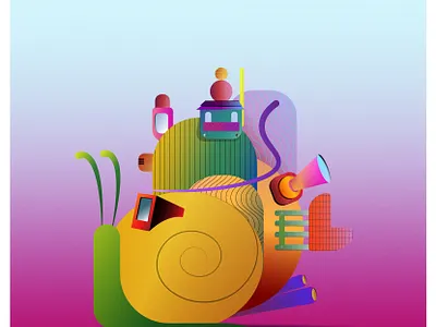 Snail 2dillustration characterdesign design graphic design illustration vector